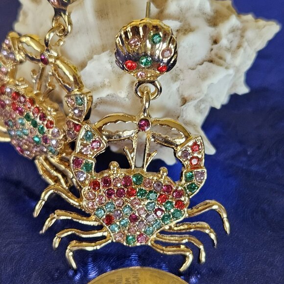 🦀🐚🪸Colorful Crab Earrings - NWOT🪸🐚🦀 - Picture 2 of 14